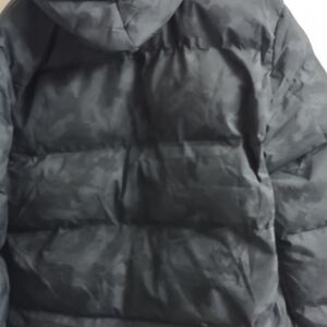 Gray and black camouflage coat for men
